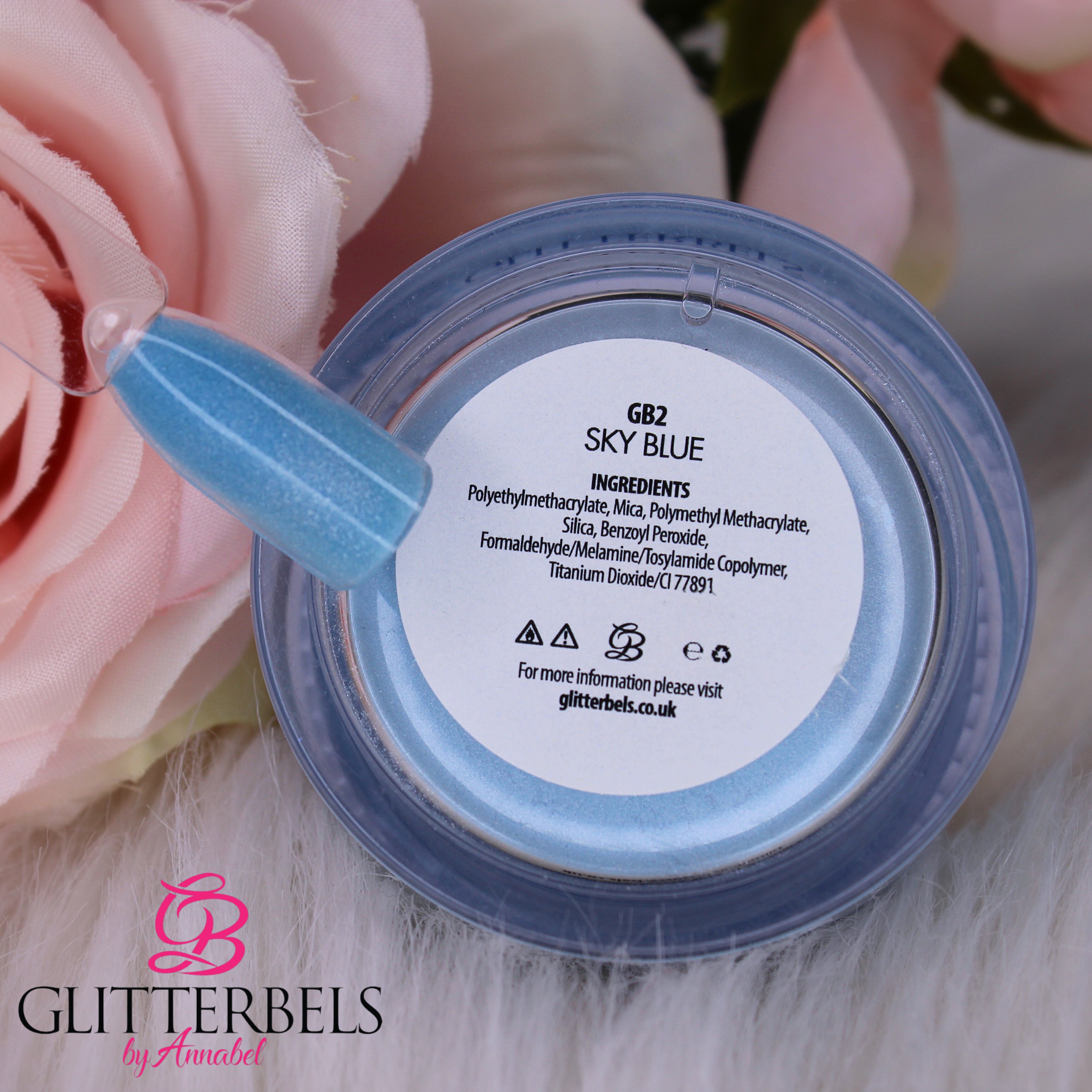 Sky Blue With Multicolor Shine Glitter/Sequins (BS2)
